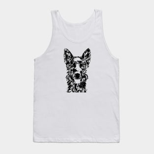 German Shepherd Pen and Ink Art Tank Top